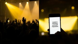 Oameni votând emoțional, mesaje scurte pe telefon.